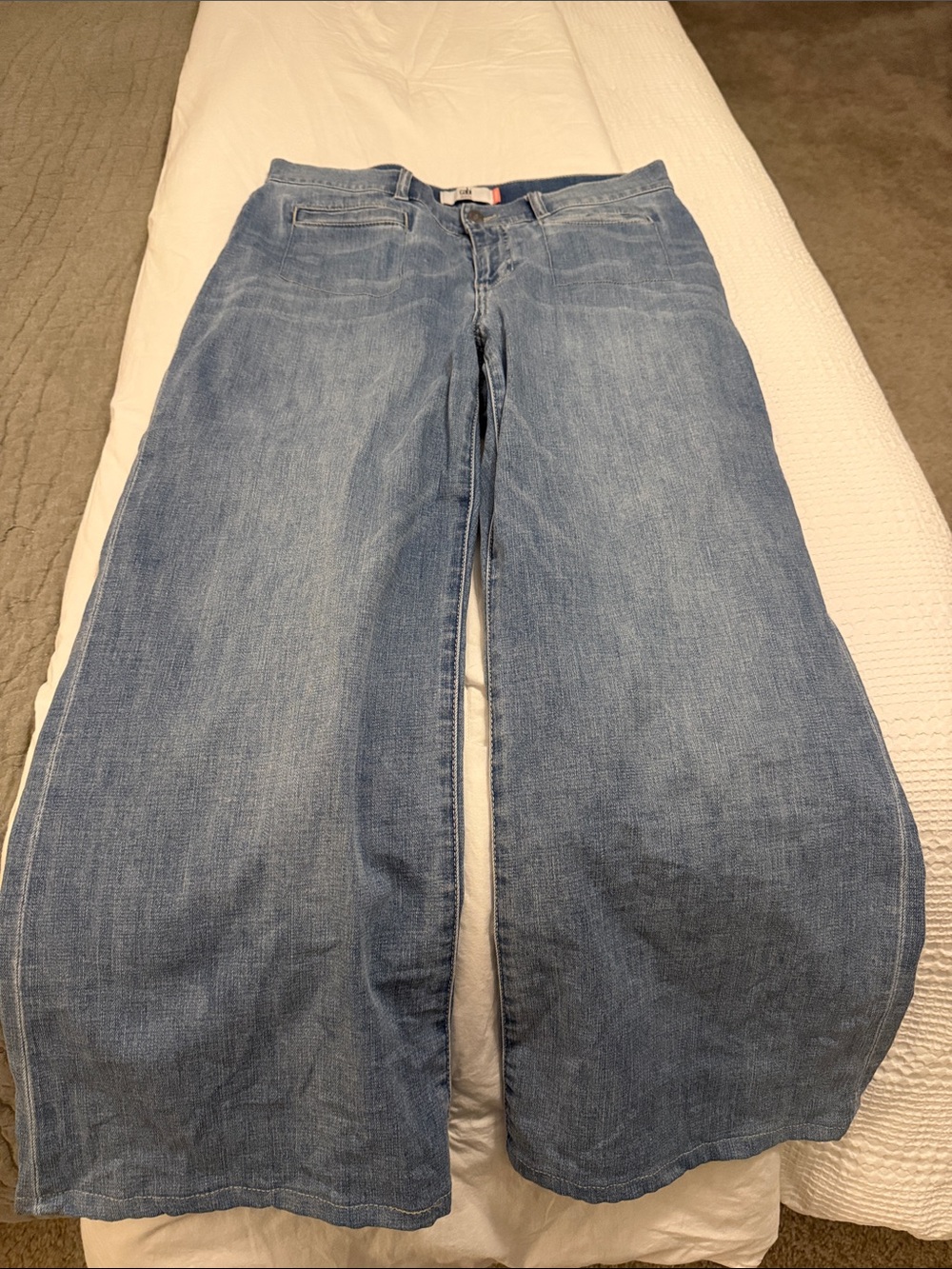 Wide Leg Women's Jeans in Light Blue